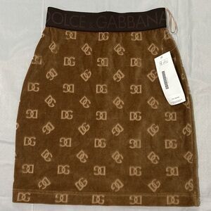 NEW WITH REAL REAL TAG DOLCE & GABANNA VELVET MINI MIDI SKIRT
